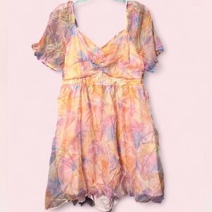 SHEIN Multicolor Tie-Dye Mini Dress
